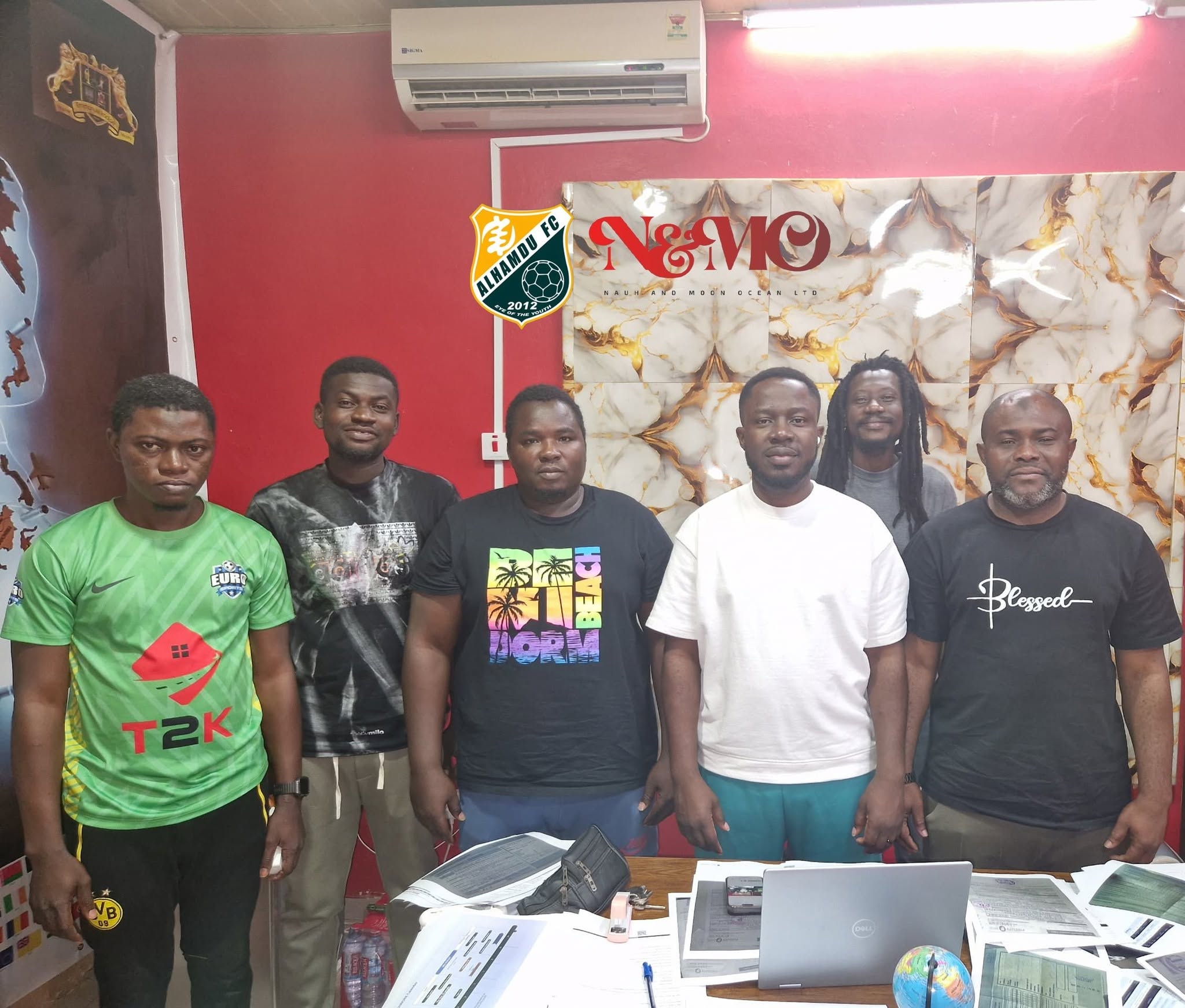 Alhamdu FC and Nauh and Moon Ocean Ltd partnership meeting
